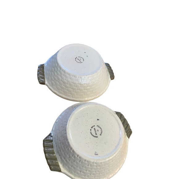 Poppy Trail Metlox Provincial Green Handled Bowl Fruit Center 8 in & 9 in Diamet - Picture 7 of 8